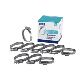 Hose clamps / Worm-Drive Clips (W4), width 9 mm, 60-80 mm, DIN 3017 (5 pcs)